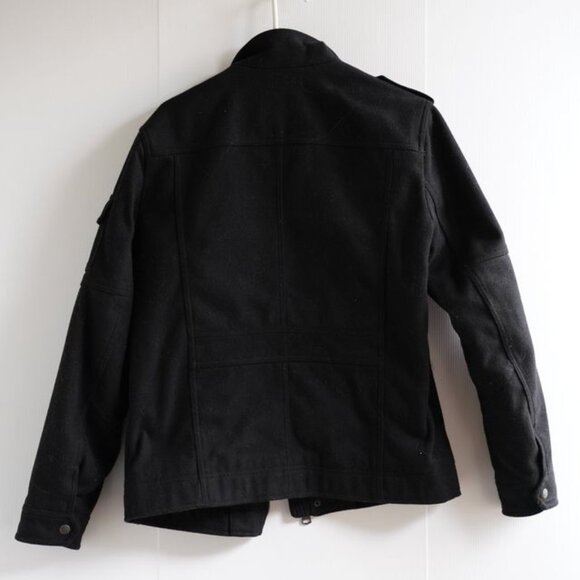 Levi's Black Felt Jacket Fall and Winter Trucker Coat | Men's Small - Picture 2 of 8